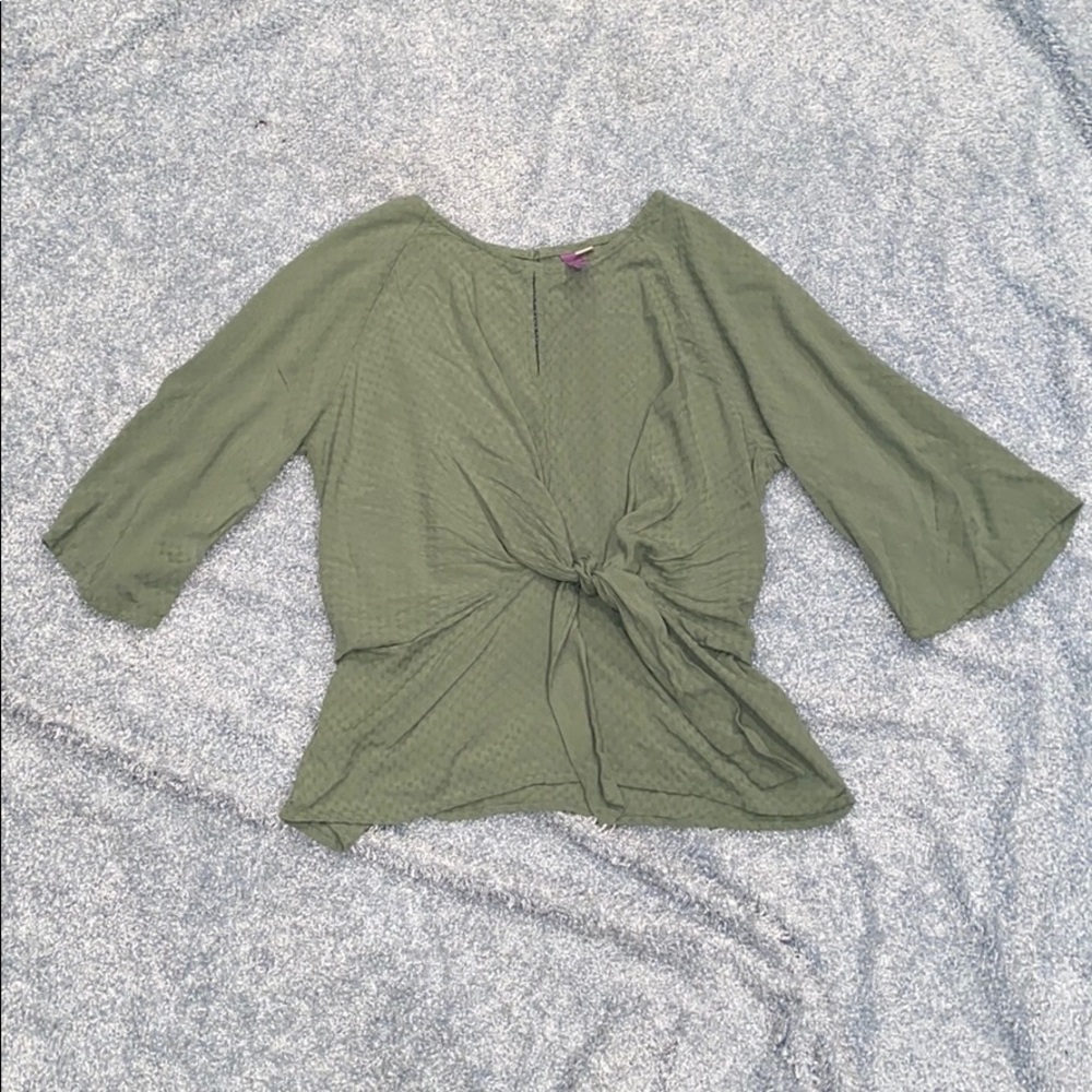 Tie front blouse